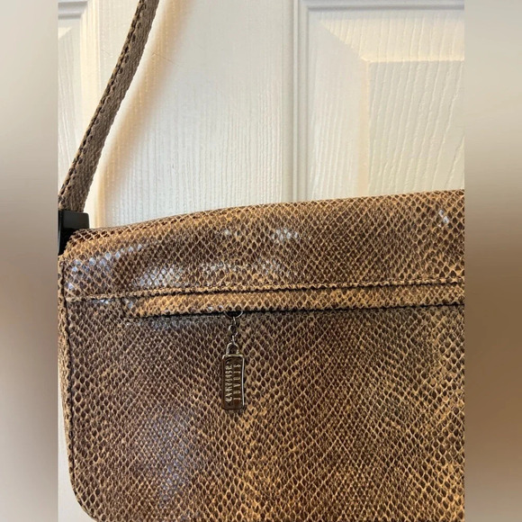 1990S STUART WEITZMAN MADE IN SPAIN SNAKESKIN SHOULDER BAG - Picture 3 of 8